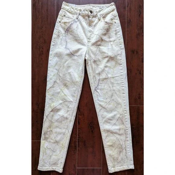 Guess Marble Print Mom Jeans Size 26 - Picture 6 of 16
